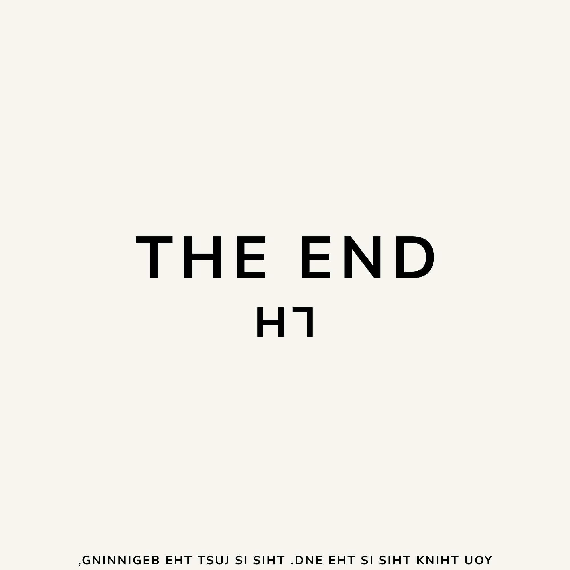 The End cover artwork